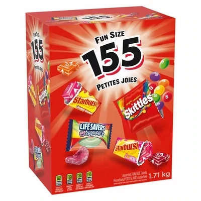 *NEW* - Fun Size - Assorted Candy - Starburst, Skittles and Lifesavers - 155 Units