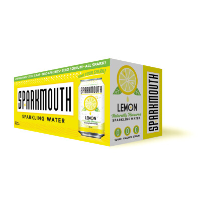 *NEW* - SparkMouth - Sparkling Water - Lemon - 24x355mL