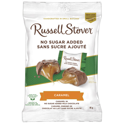 *NEW* - Russell Stover - No Sugar Added - Caramel Milk Chocolate - 85g