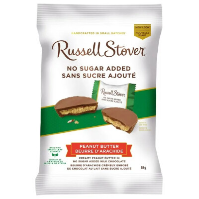 *NEW* - Russell Stover - No Sugar Added - Milk Chocolate Peanut Butter Cups - 85g