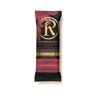 Ross - No Sugar Added Chocolate - Milk Chocolate - 12x34g