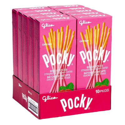 Pocky - Biscuit Sticks - Strawberry - 10 Pack - 10x33g