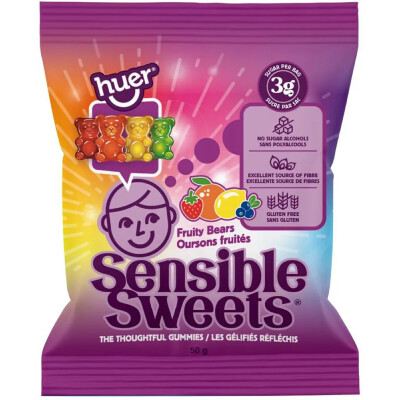 Huer - Low Sugar Gummies - Fruity Bears - 12x50g Huer - Low Sugar Gummies - Fruity Bears - 12x50g