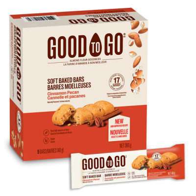 Good To Go - Soft Baked Bars - Cinnamon Pecan  - 9x40g
