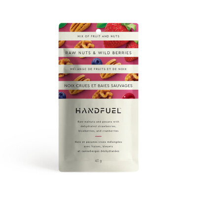 HANDFUEL - Fruit and Nut Mix  - Raw Nuts and Wild Berries - 12x40g