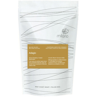Milano - Coffee Beans - Medium Roast, Adagio - 340g Milano - Coffee Beans - Medium Roast, Adagio - 340g