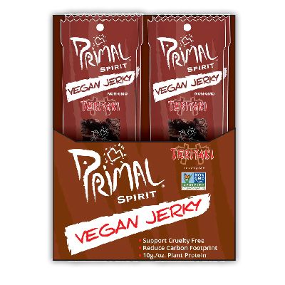 Primal Spirit - Vegan Jerky - Teriyaki - 24x28g Primal Spirit - Vegan Jerky - Teriyaki - 24x28g
