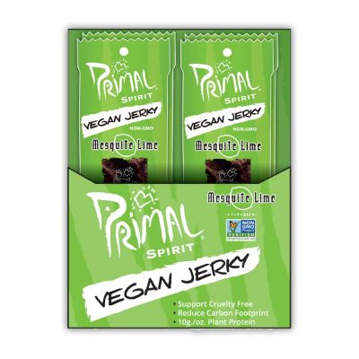 Primal Spirit - Vegan Jerky - Mesquite Lime - 24x28g Primal Spirit - Vegan Jerky - Mesquite Lime - 24x28g