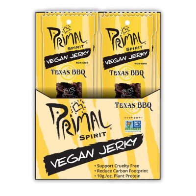 Primal Spirit - Vegan Jerky - Texas BBQ - 24x28g Primal Spirit - Vegan Jerky - Texas BBQ - 24x28g