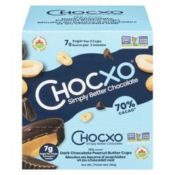 Chocxo - Dark Chocolate Peanut Butter Cups - Dark Chocolate - 14x28g
