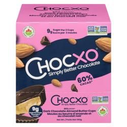 Chocxo - Dark Chocolate Almond Butter Cups - Dark Chocolate - 14x28g