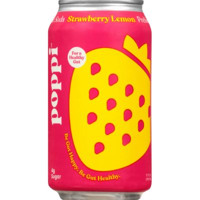 *NEW* - Poppi - Probiotic Soda - Strawberry Lemonade - 12x355mL