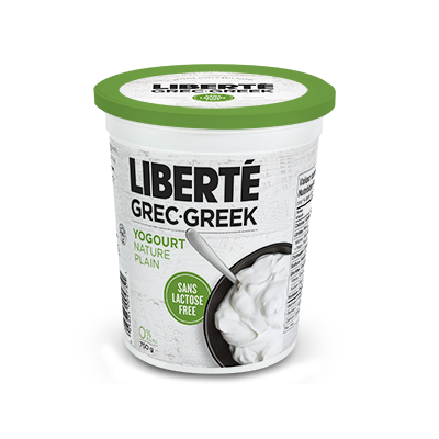 Liberté - Lactose-Free Greek Yogurt - Bulk Pack; Plain 0% - 750g