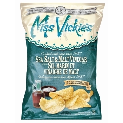 Miss Vickies - Kettle Cooked Potato Chips - Sea Salt &amp; Malt Vinegar - 40x40g
