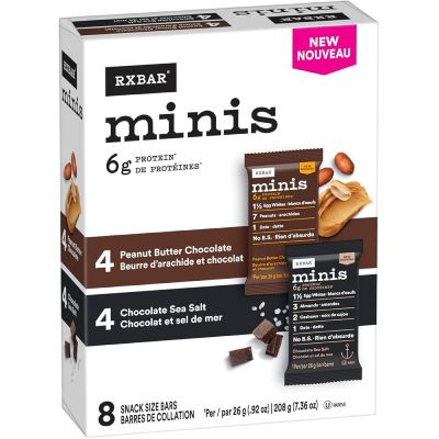 *NEW* - RXBAR - Minis - Chocolate Sea Salt &amp; Peanut Butter - 8x26g