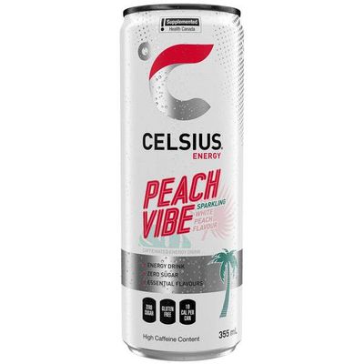 Celsius - Energy Drink - Peach Vibe - 12x355mL