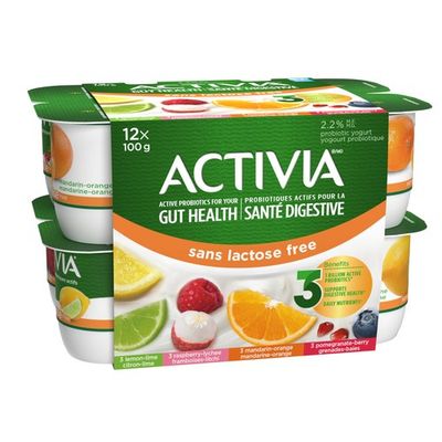 Activia - Probiotic Yogurt - Lactose Free - 12 Pack; Assorted Yogurt Lactose Free - 12x100g