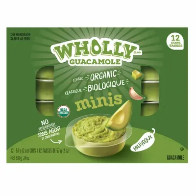 Eat Wholly - Wholly Guacamole Minis - Guacamole Dip - 12x57g