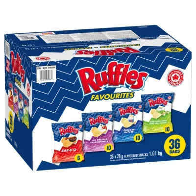 *NEW* - Ruffles - Potato Chips - Variety Pack - 36x28 g