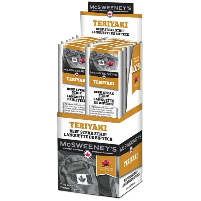 *NEW* - McSweeney's - Beef Steak Strip - Teriyaki - 12x28 g