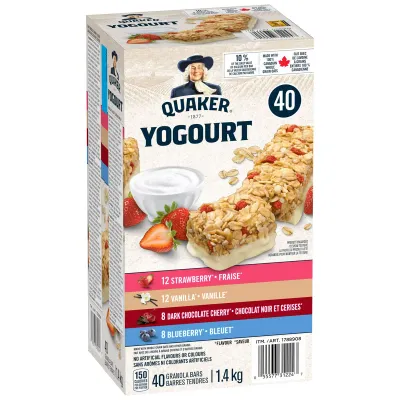 *NEW* - Quaker - Yogurt Granola Bars - Assorted  - 40x35g
