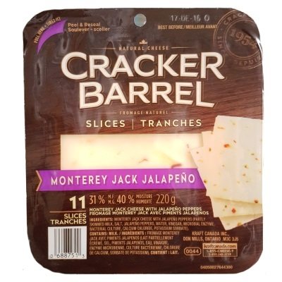 Cracker Barrel - Cheese Slices - Jalapeno (11 slices) - 220g