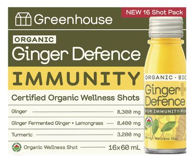 *NEW* - Greenhouse - Defence Shots - Ginger - 16x60mL