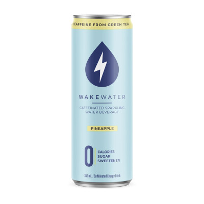 Wake Water - Caffeinated Sparkling Water  - Pineapple - 12x355mL