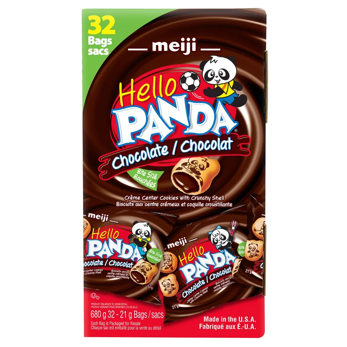 **NEW* - Hello Panda - Chocolate Creme Filled Cookies - Chocolate - 32x21g