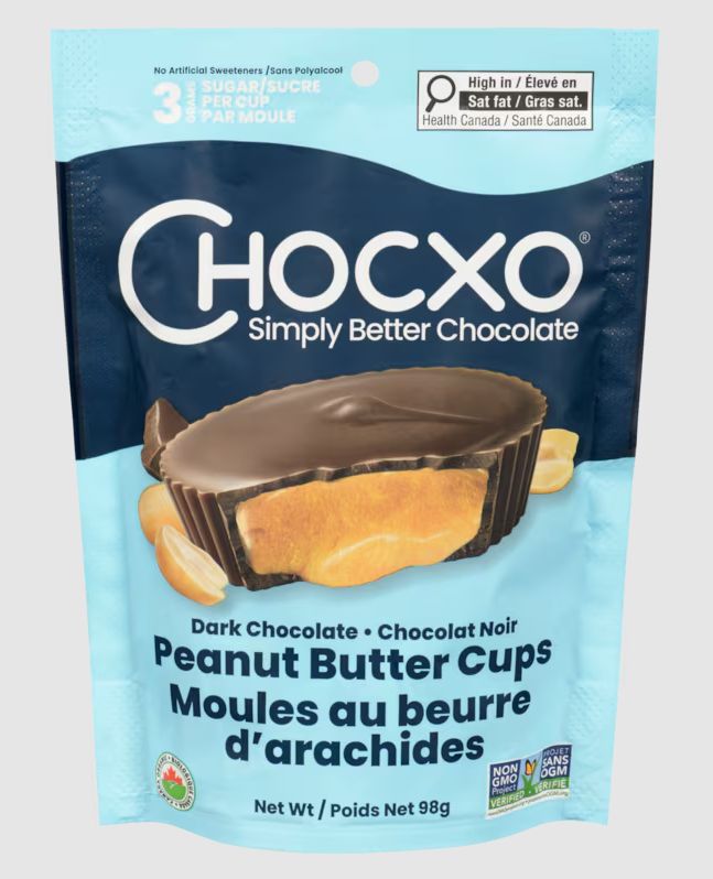 *NEW* - Chocxo - Peanut Butter Cups - Peanut Butter Dark Chocolate  - 7x14g