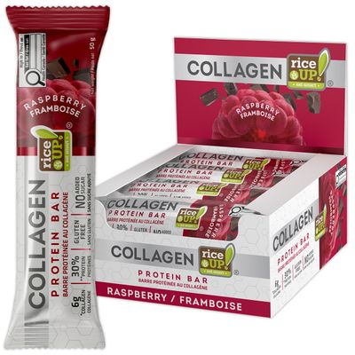 **NEW* - Rice Up - Collagen Protein Bars - Raspberry - 12x50g