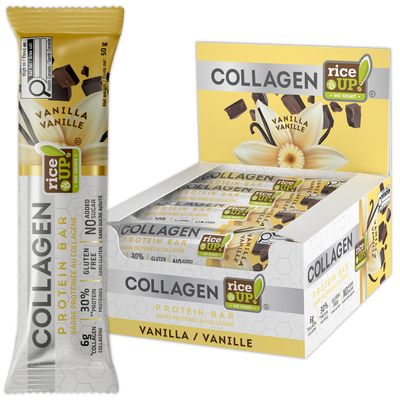 **NEW* - Rice Up - Collagen Protein Bars - Vanilla - 12x50g