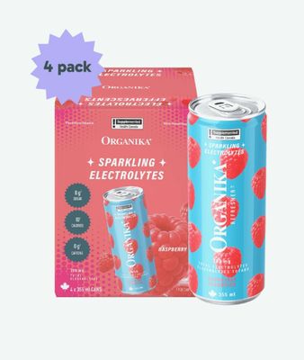 *NEW* - Organika - Sparkling Electrolytes - Raspberry - 4x355mL