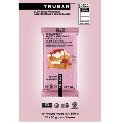 *NEW* - Trubar - Plant Based Protein Bars - Strawberry Shorty Got Cake - 12x50g