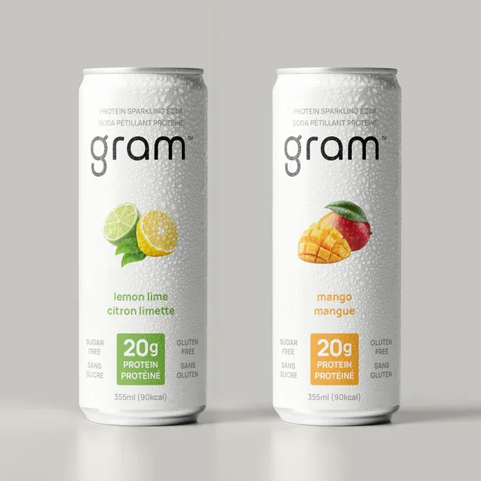 *NEW* - Gram - Protein Sparkling Soda - Variety Pack - 4x355mL