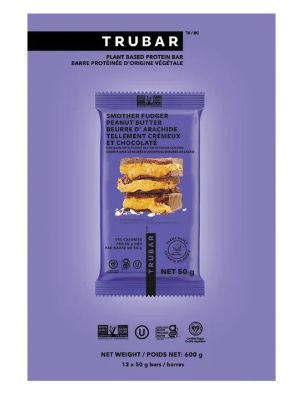 *NEW* - Trubar - Plant Based Protein Bars - Smother Fudger Peanut Butter - 12x50g
