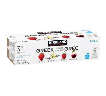 *NEW*  - Kirkland - Greek Yogurt - Assorted Flavours 3% - 24x100g