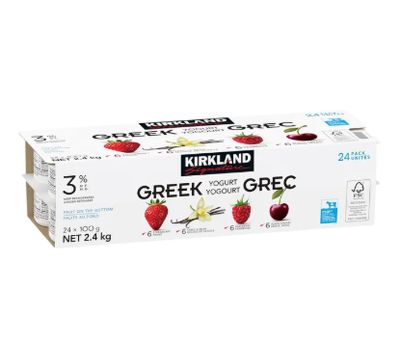 *NEW*  - Kirkland - Greek Yogurt - Assorted Flavours 3% - 24x100g