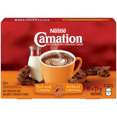 Carnation - Hot Chocolate Mix - Rich &amp; Creamy (10 Pack) - 250g
