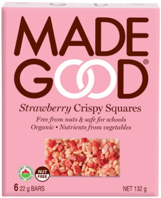 Made Good - Crispy Squares - Strawberry - 6x22g