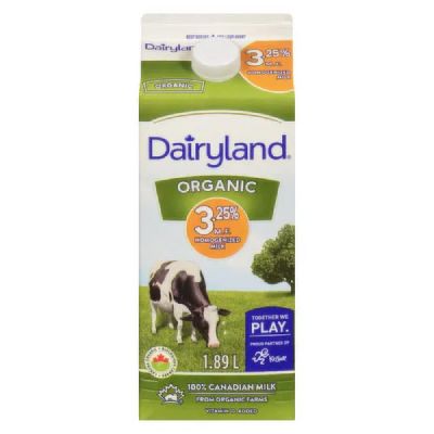 Milk - Organic - Homo 3.25% M.F. - 1.89L