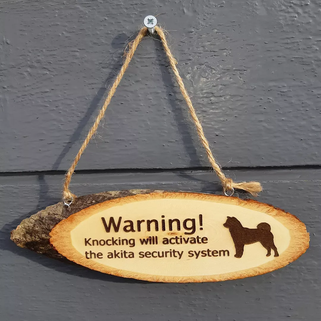 Dørskilt, &quot;Security system&quot; med din rase