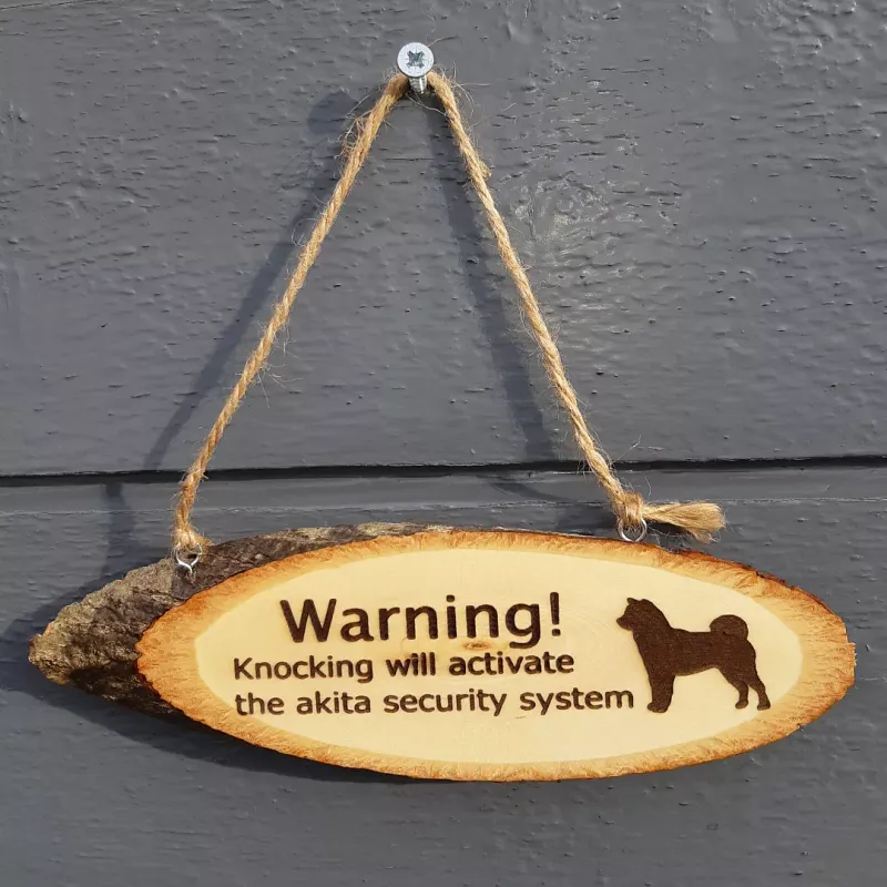 Dørskilt, &quot;Security system&quot; med din rase