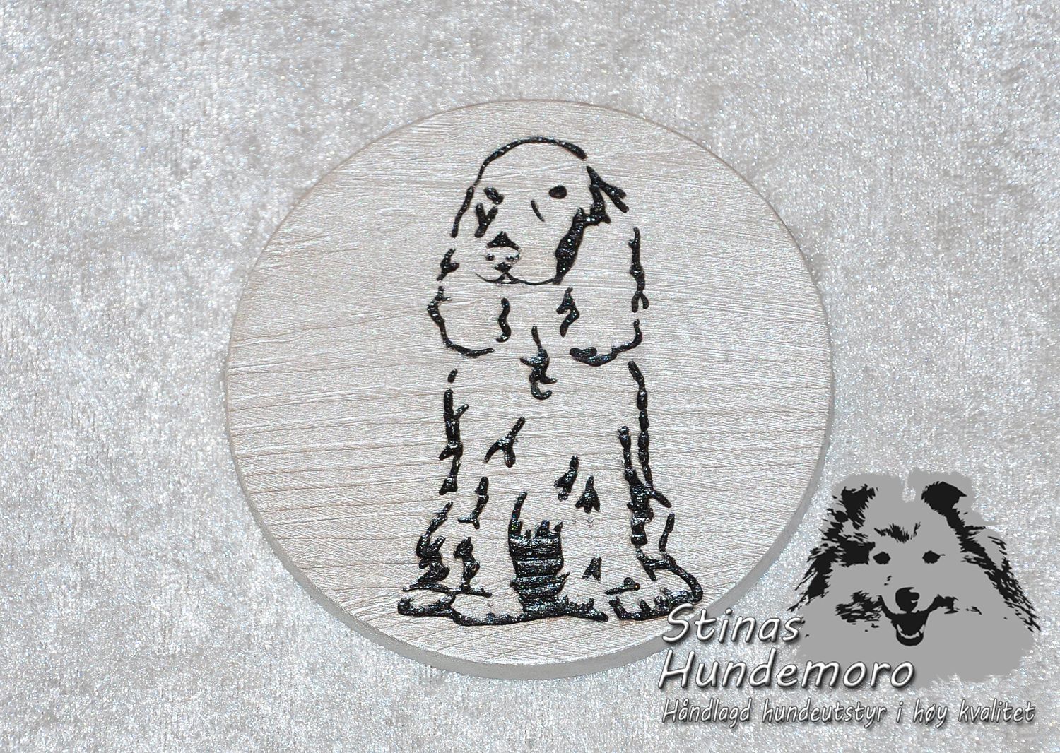 Coaster/glassbrikke Cocker spaniel, dobbeltsidig