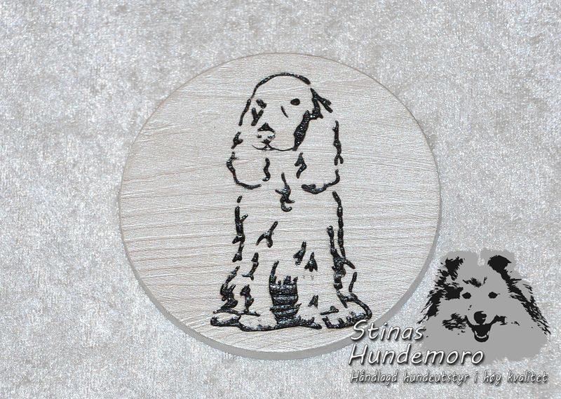 Coaster/glassbrikke Cocker spaniel, dobbeltsidig