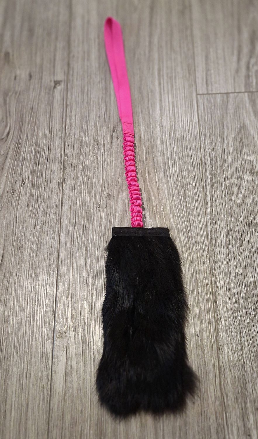 Leke med strikk og pip, rosa