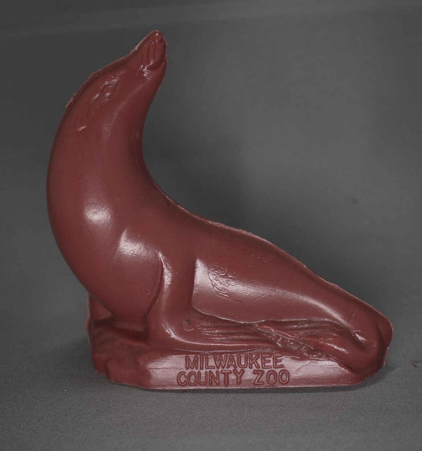 Brick Red Mold-A-Rama Seal Figurine from Milwaukee County Zoo