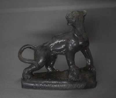 Grey Mold-A-Rama Panther Figurine from Brookfield Zoo