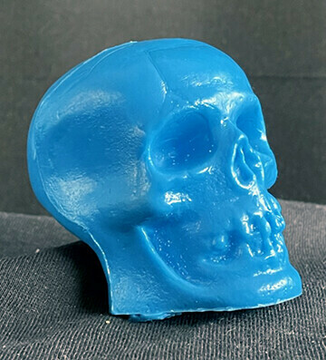Light Blue Halloween Skull Mold-A-Rama Statue