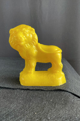 Yellow Mold-A-Rama Lion Figurine from Milwaukee County Zoo